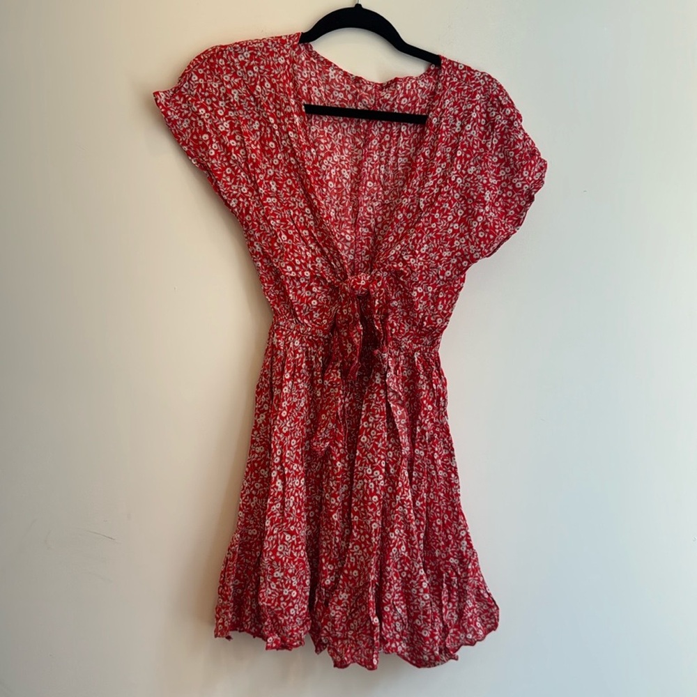 FLORAL REDāMINI DRESS - Picture 10 of 10